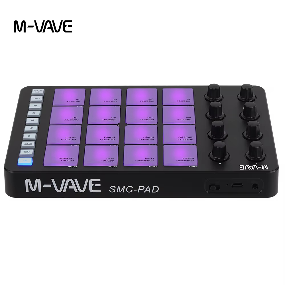 Midi Controller Pad - M-VAVE SMC-PAD MIDI Schwarzer Controller 16
