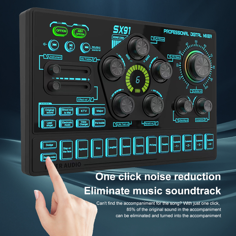 SX91 48-V-Audiomischer mit Spr – Audio Music Dj Bewertung und Preis